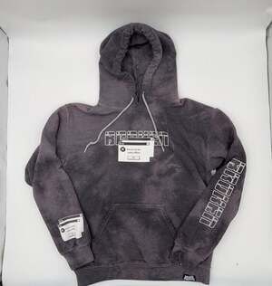 Broken Promises Error Message Mineral Wash‎ Hoodie Grey Small Streetwear Graphic